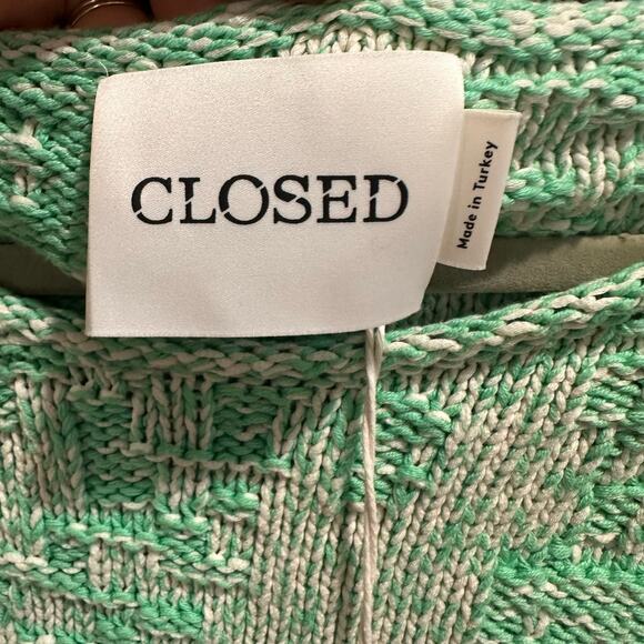 Closed Sweater 100% Organic Cotton Knit Mint Green NWT $465 Size XL 12 - Picture 10 of 11